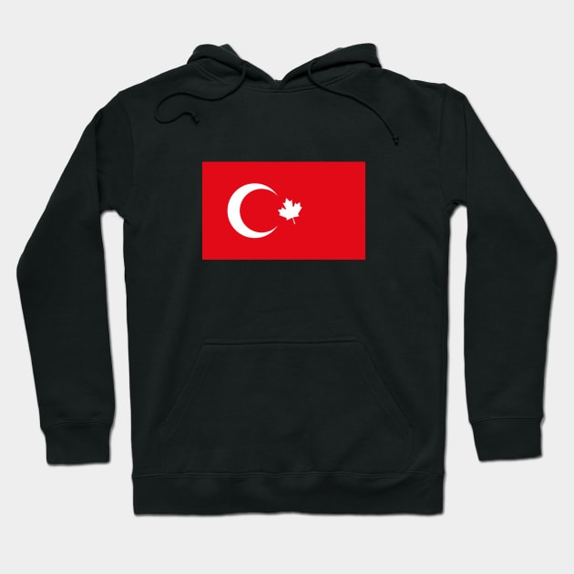 Turkey / Canada Flag Mashup Hoodie by phneep